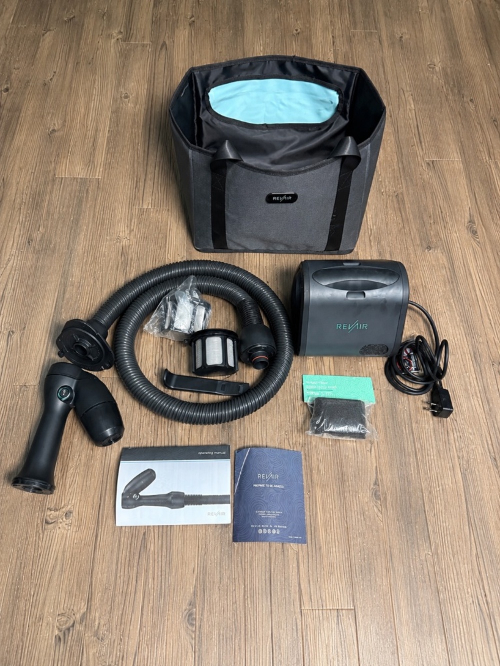 RevAir Reverse Air Hair Dryer System Complete Set w/ Carry Bag